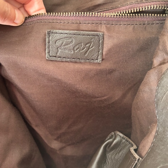 Anthropologie Raj shoulder bag genuine leather fringe dark brown - Picture 3 of 4